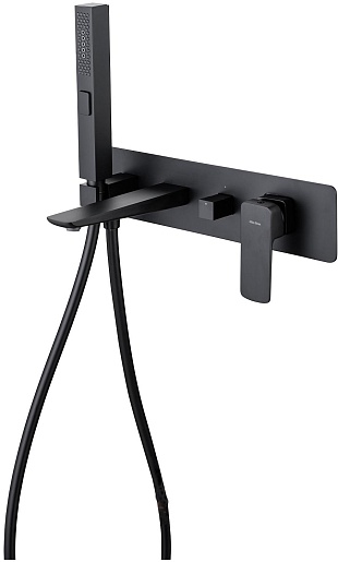 Allen Brau Смеситель для ванны с душем Infinity 5.21007-31 (с внутренней частью) черный матовый – фото-1